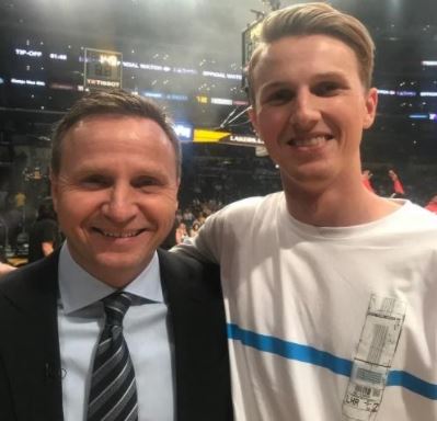 Chance Brooks with father Scott Brooks